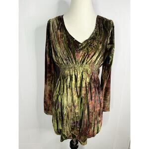 Apt 9 Velvet Top Women's Sz S Forest Fairy Fairygrunge 90s Goblincore